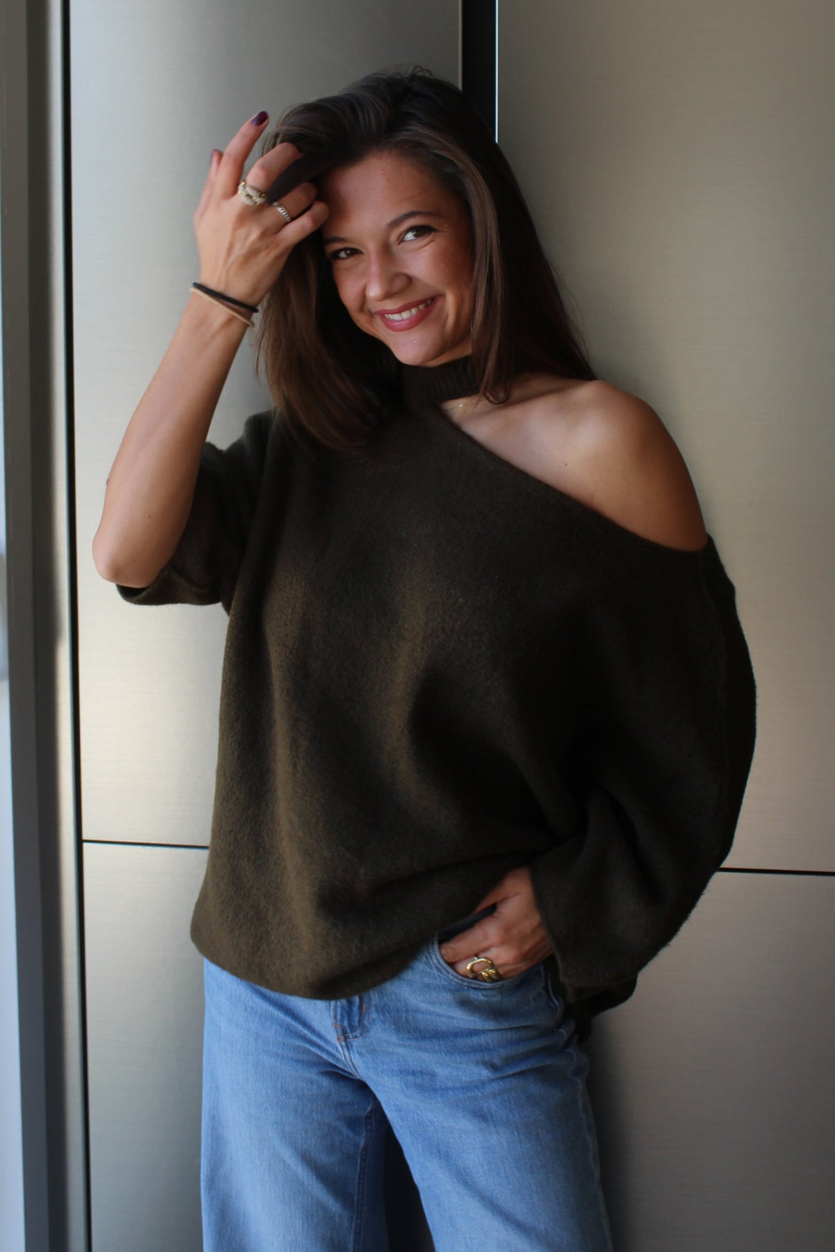 Pull kaki Sarah