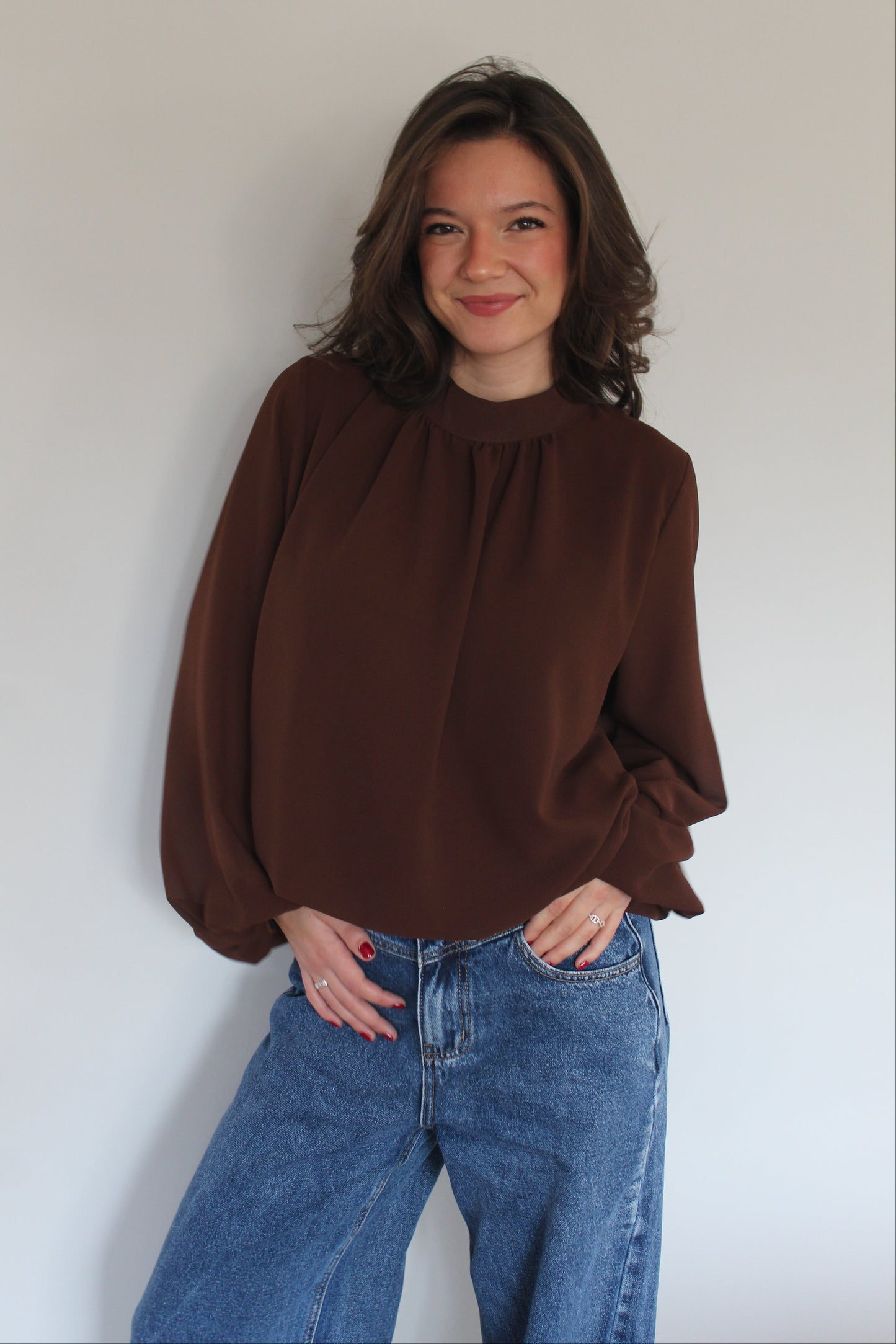 Blouse marron Analla