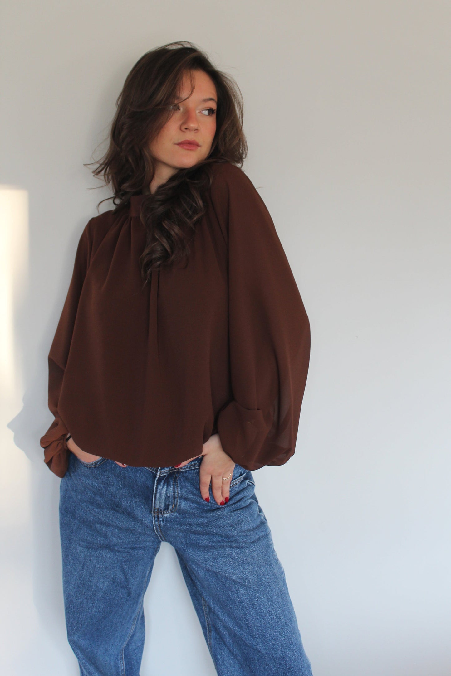 Blouse marron Analla