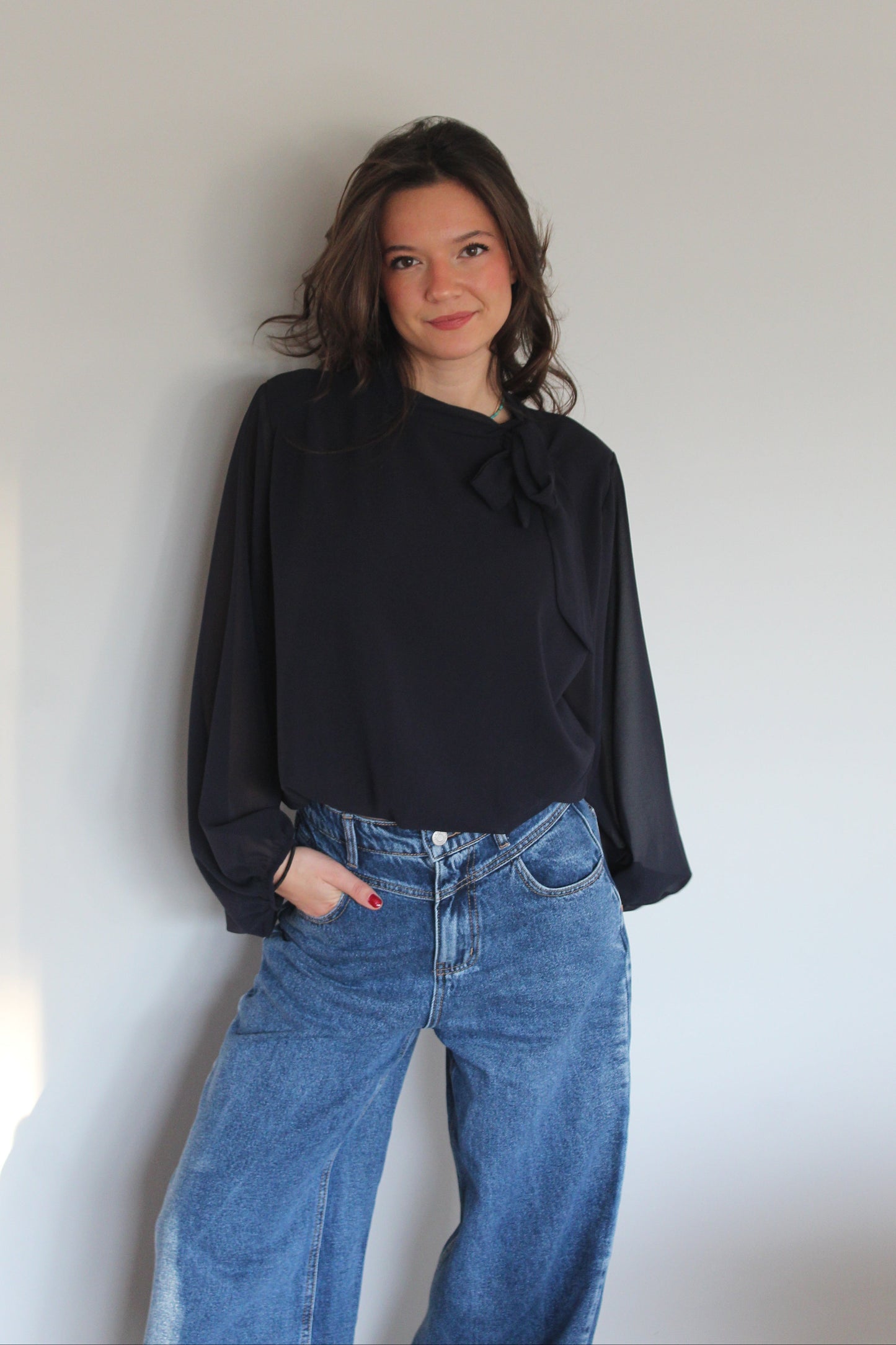 Blouse bleu marine Aniella