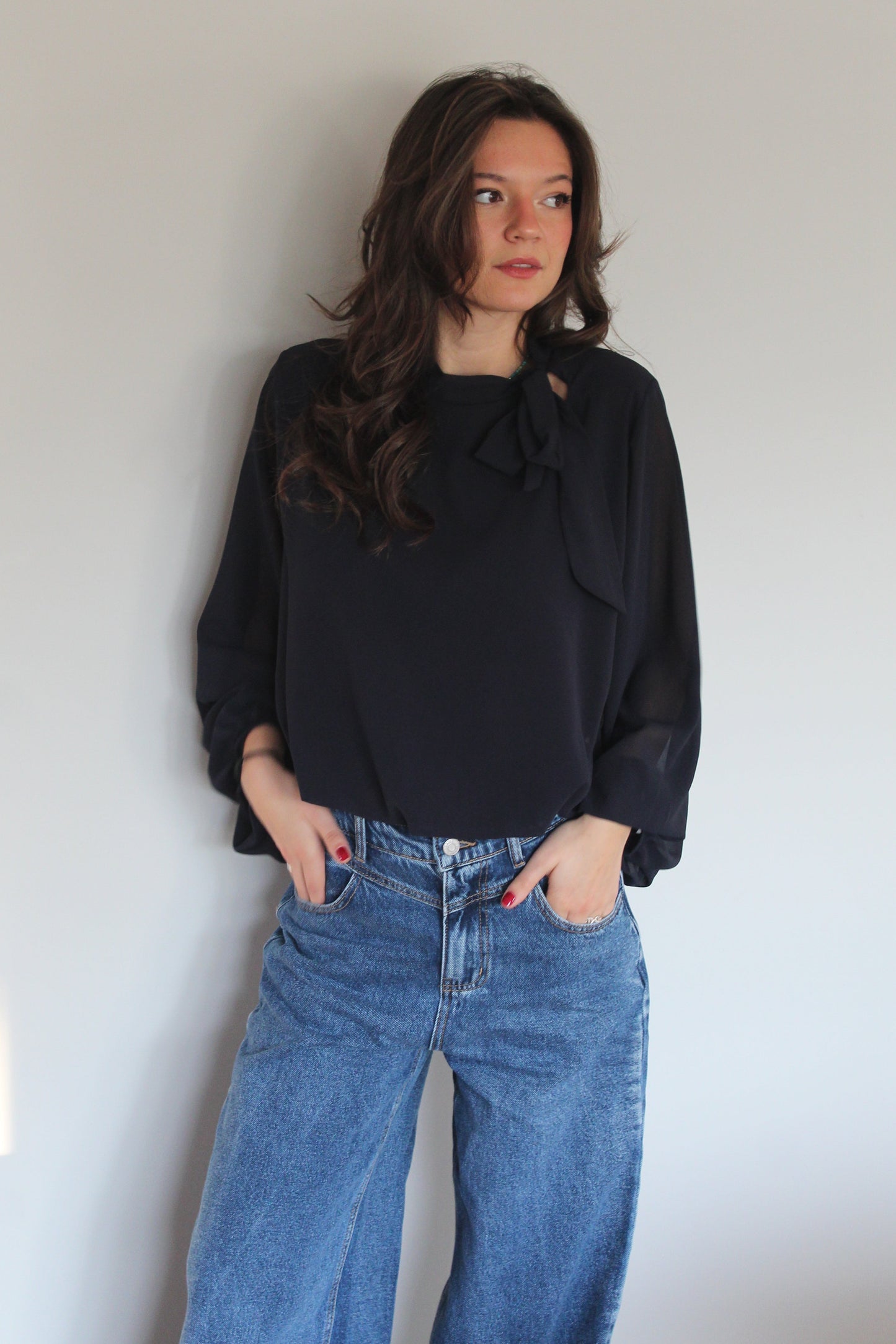 Blouse bleu marine Aniella