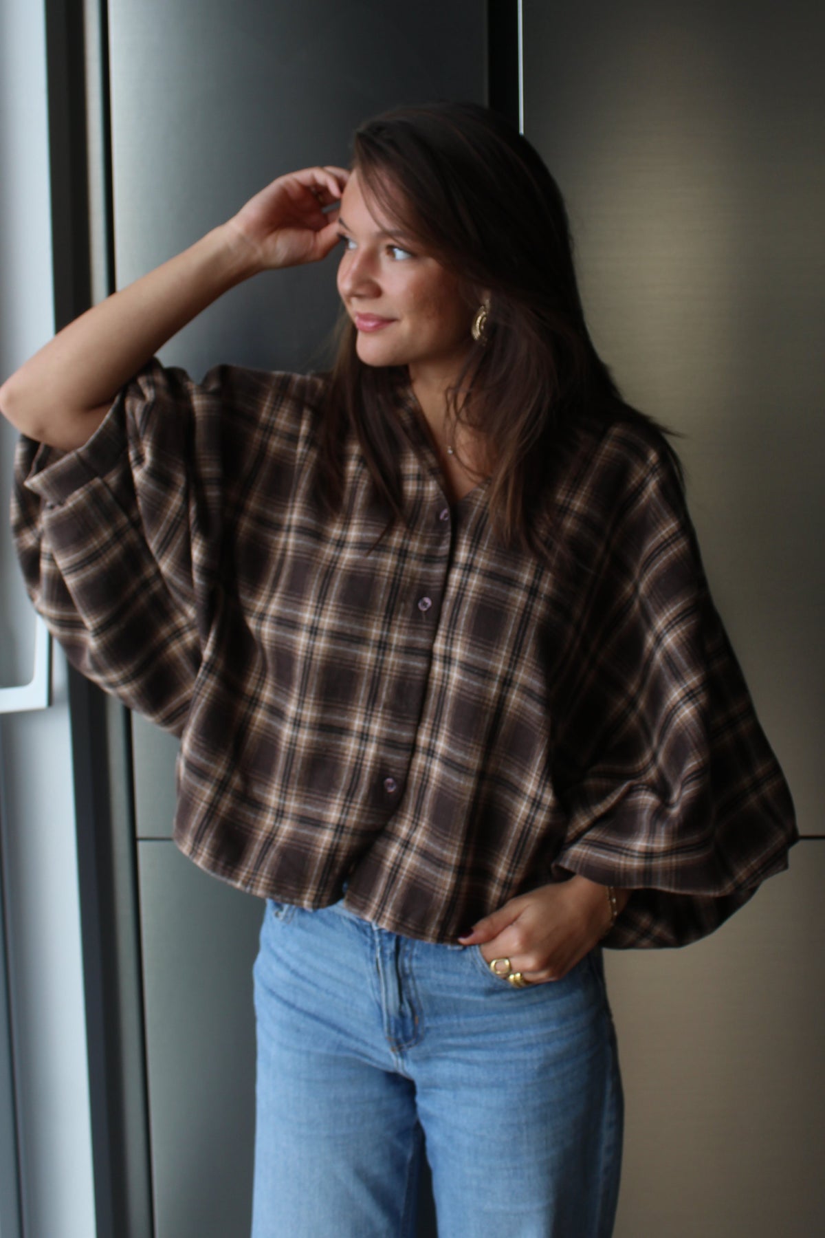Chemise marron Ania