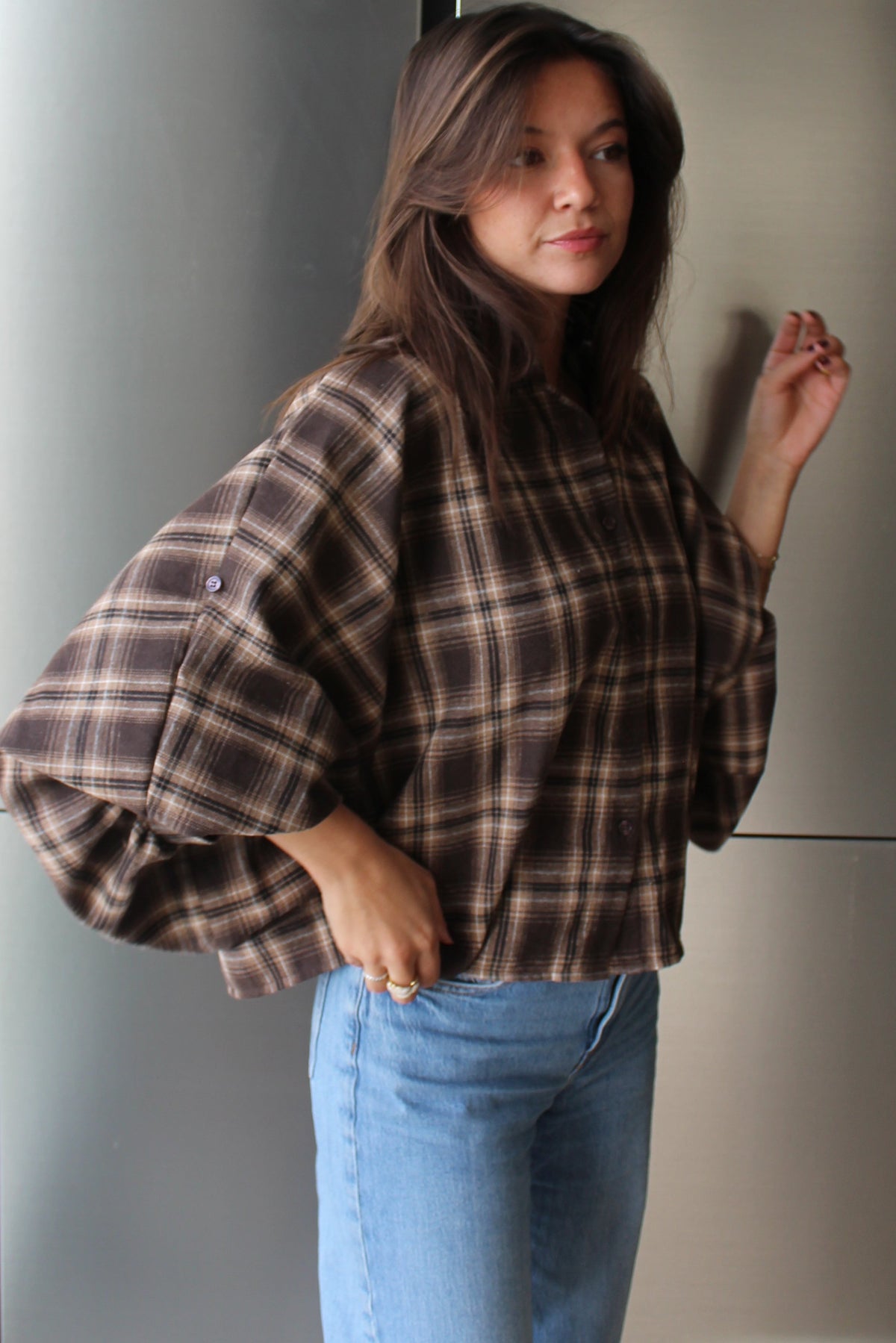 Chemise marron Ania