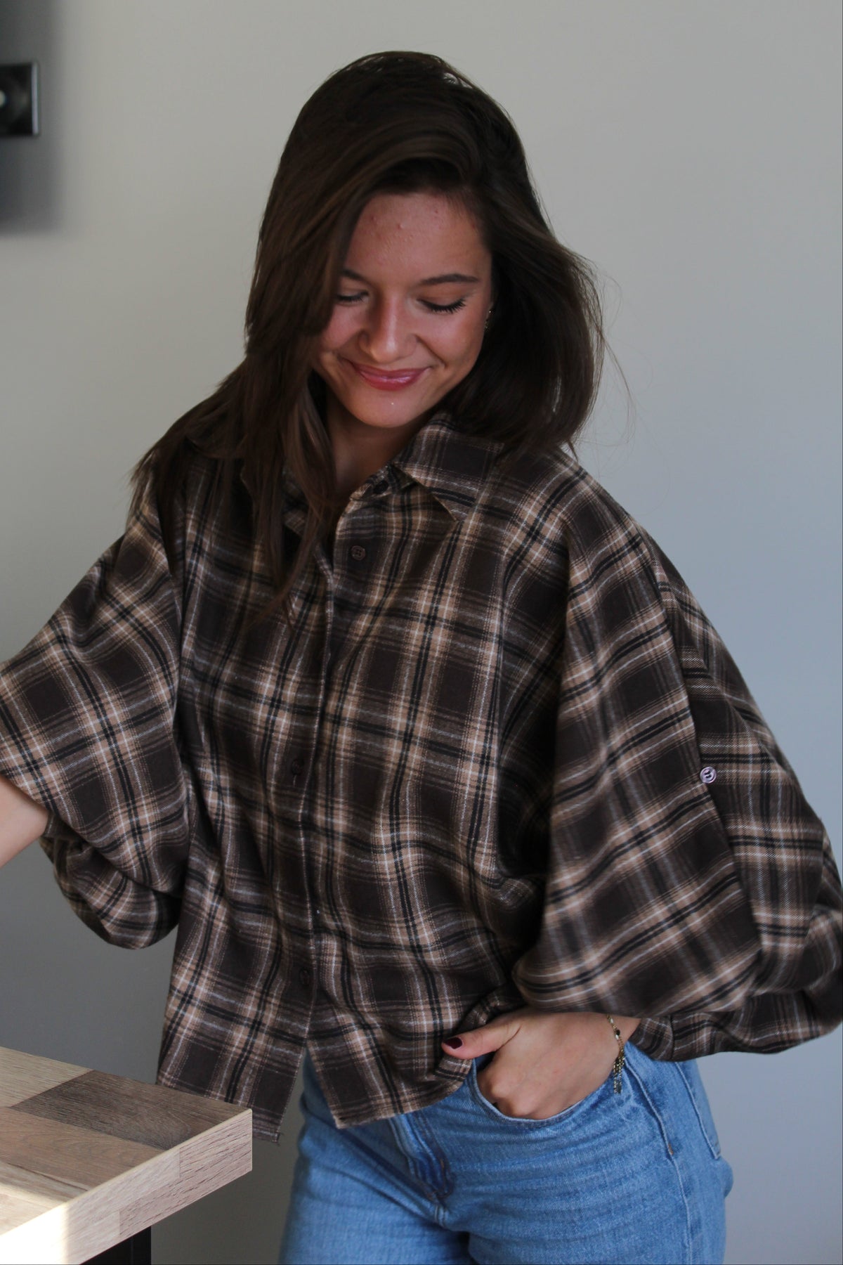 Chemise marron Ania