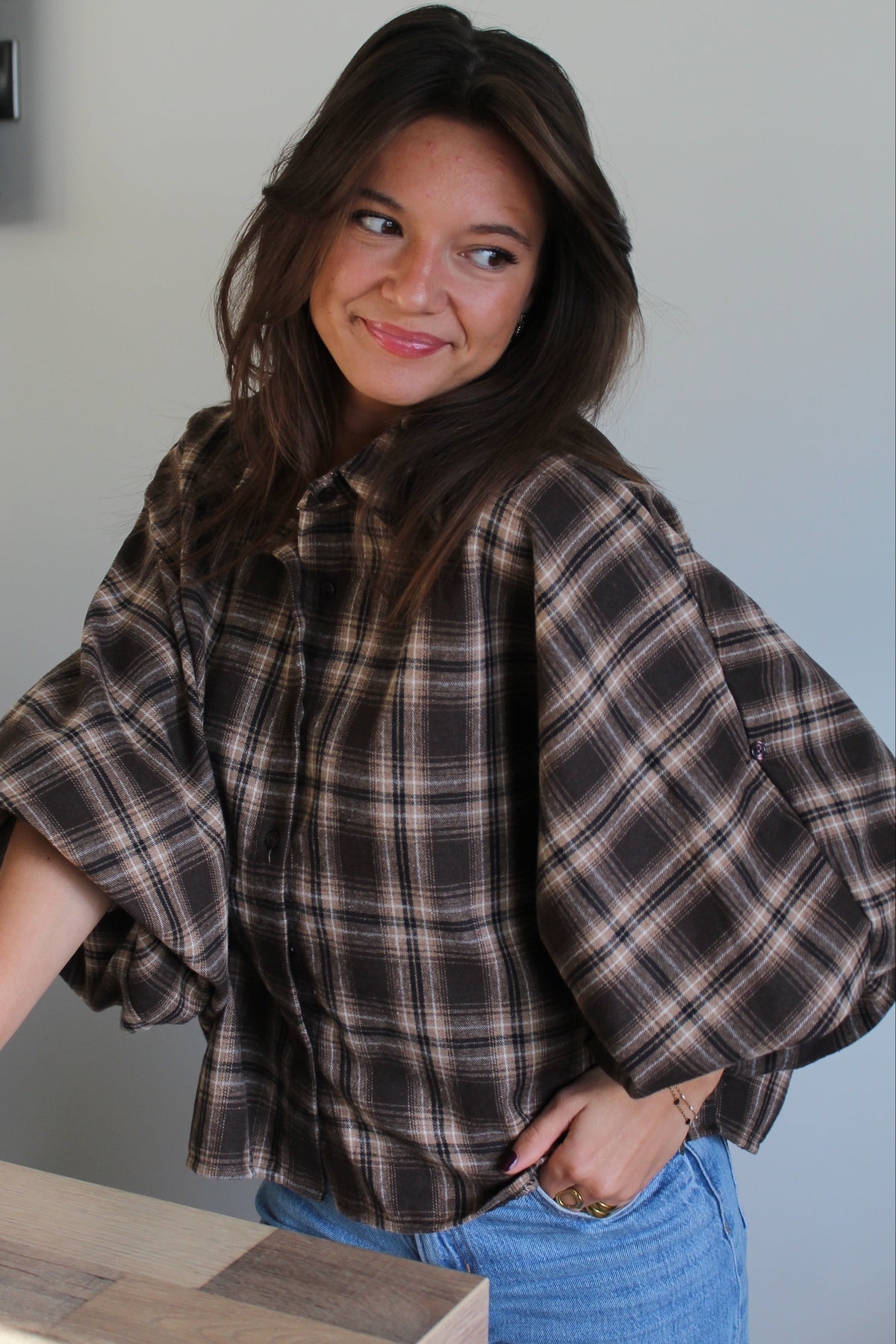 Chemise marron Ania