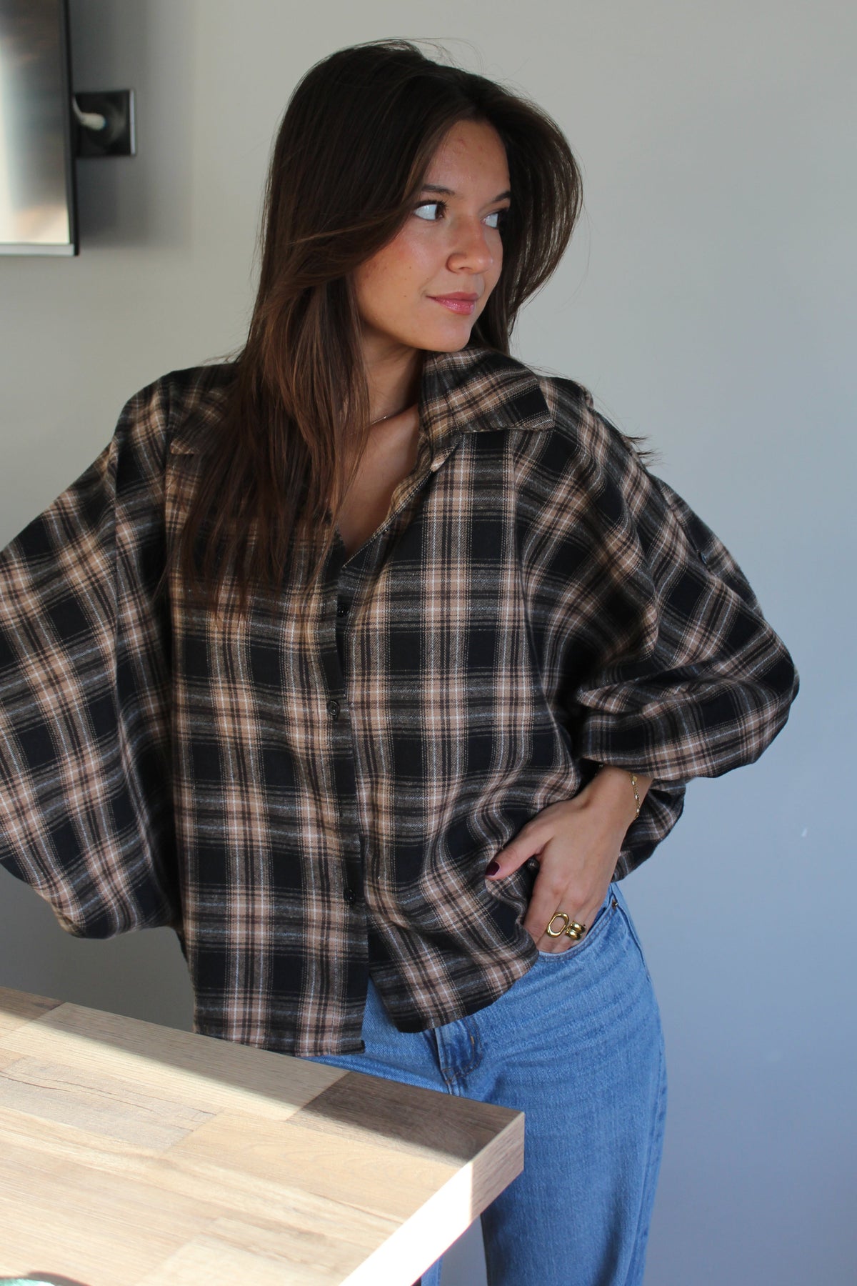 Chemise noire Ania