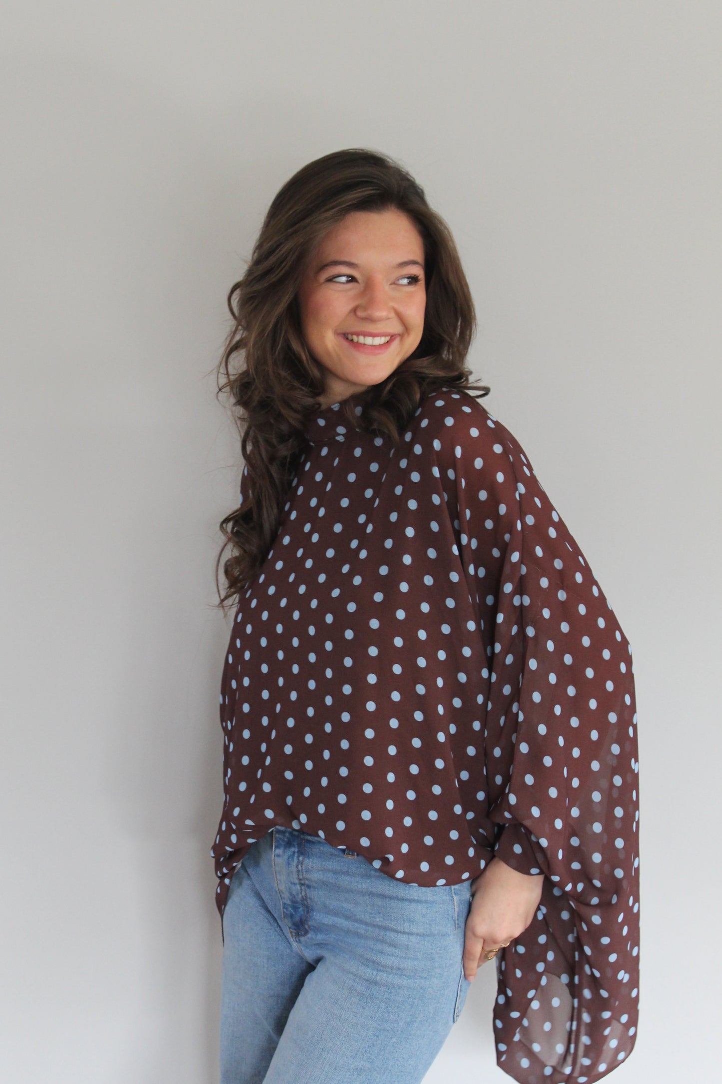 Blouse marron Ambre