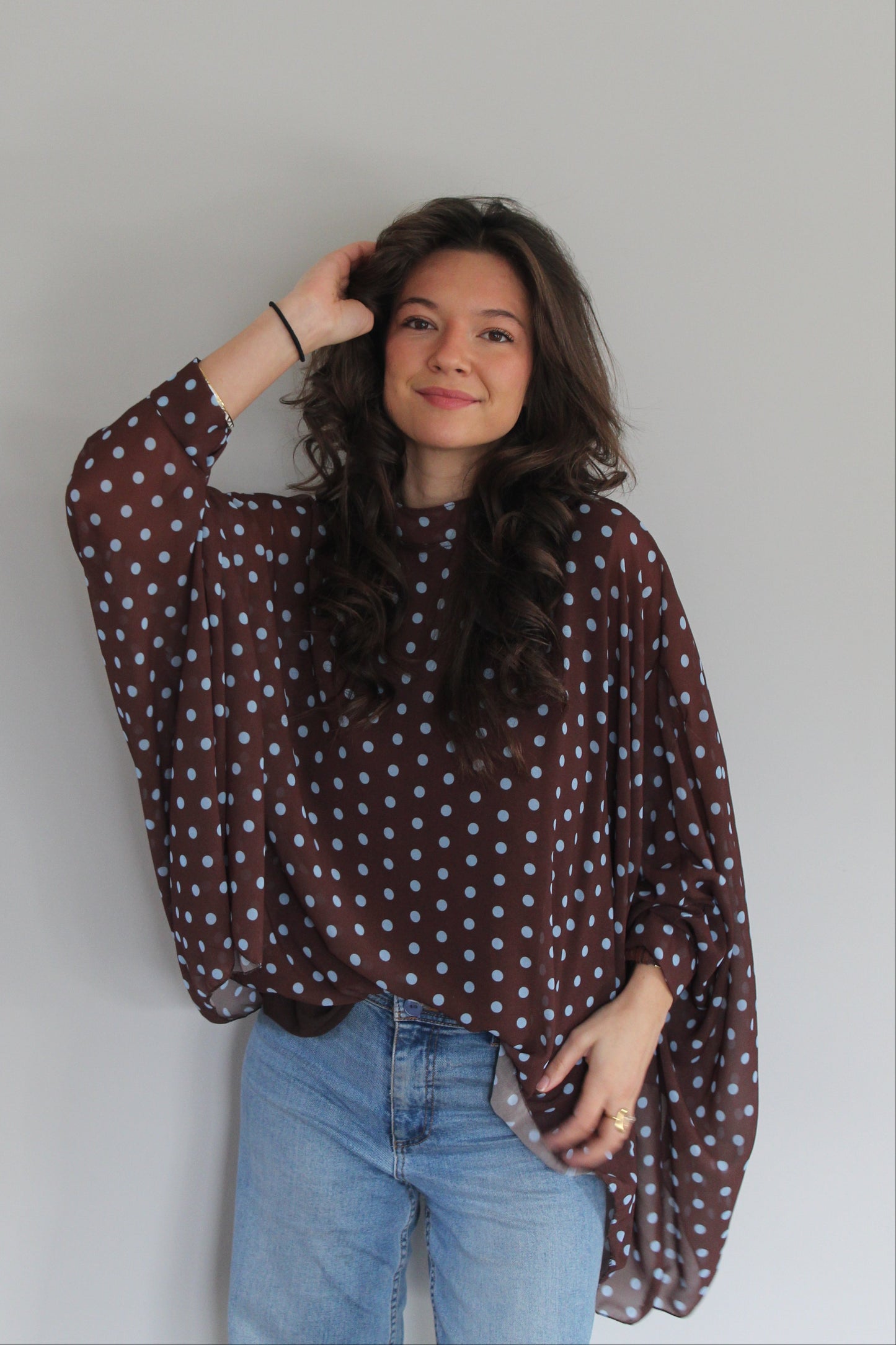 Blouse marron Ambre