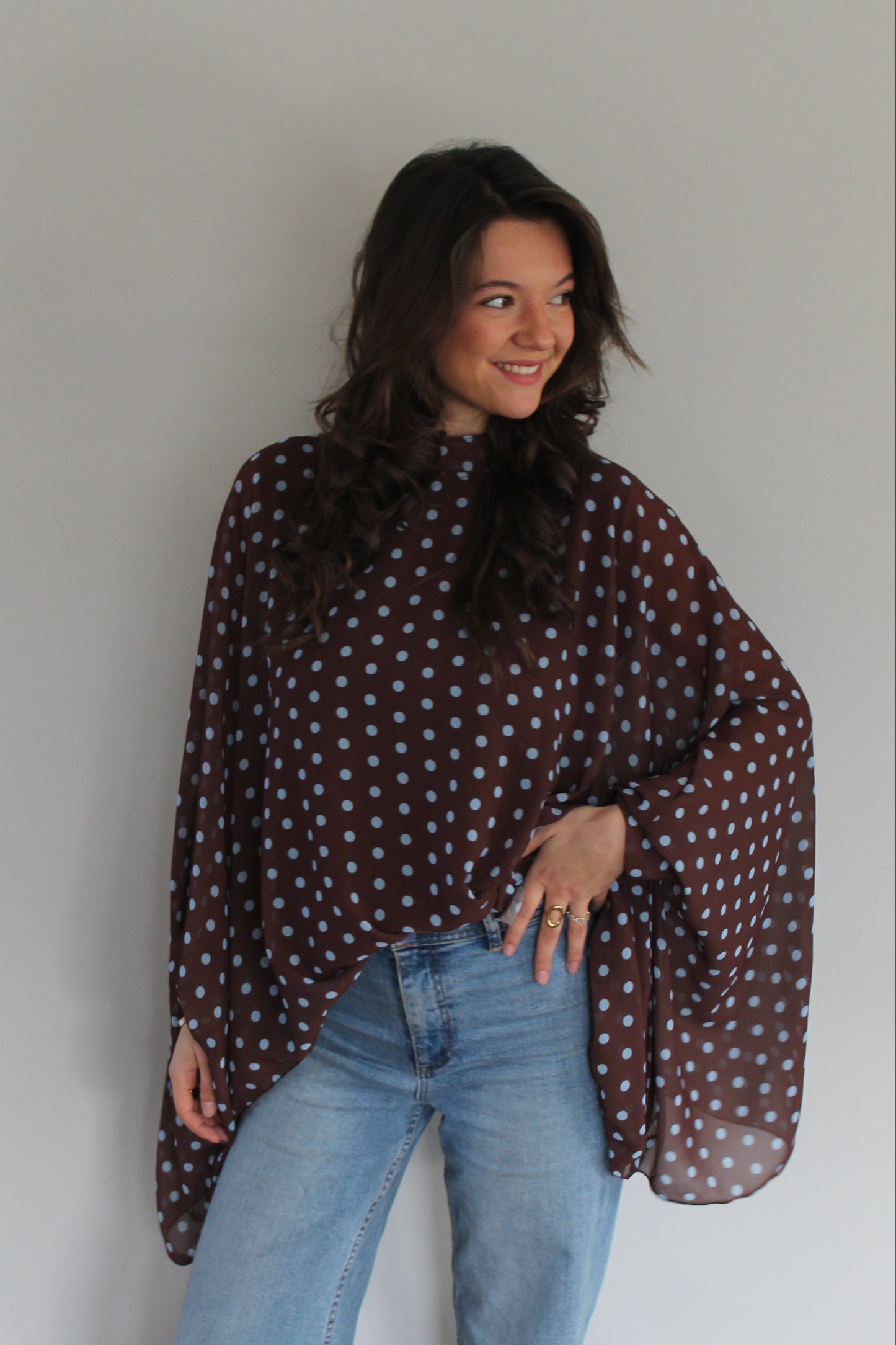 Blouse marron Ambre