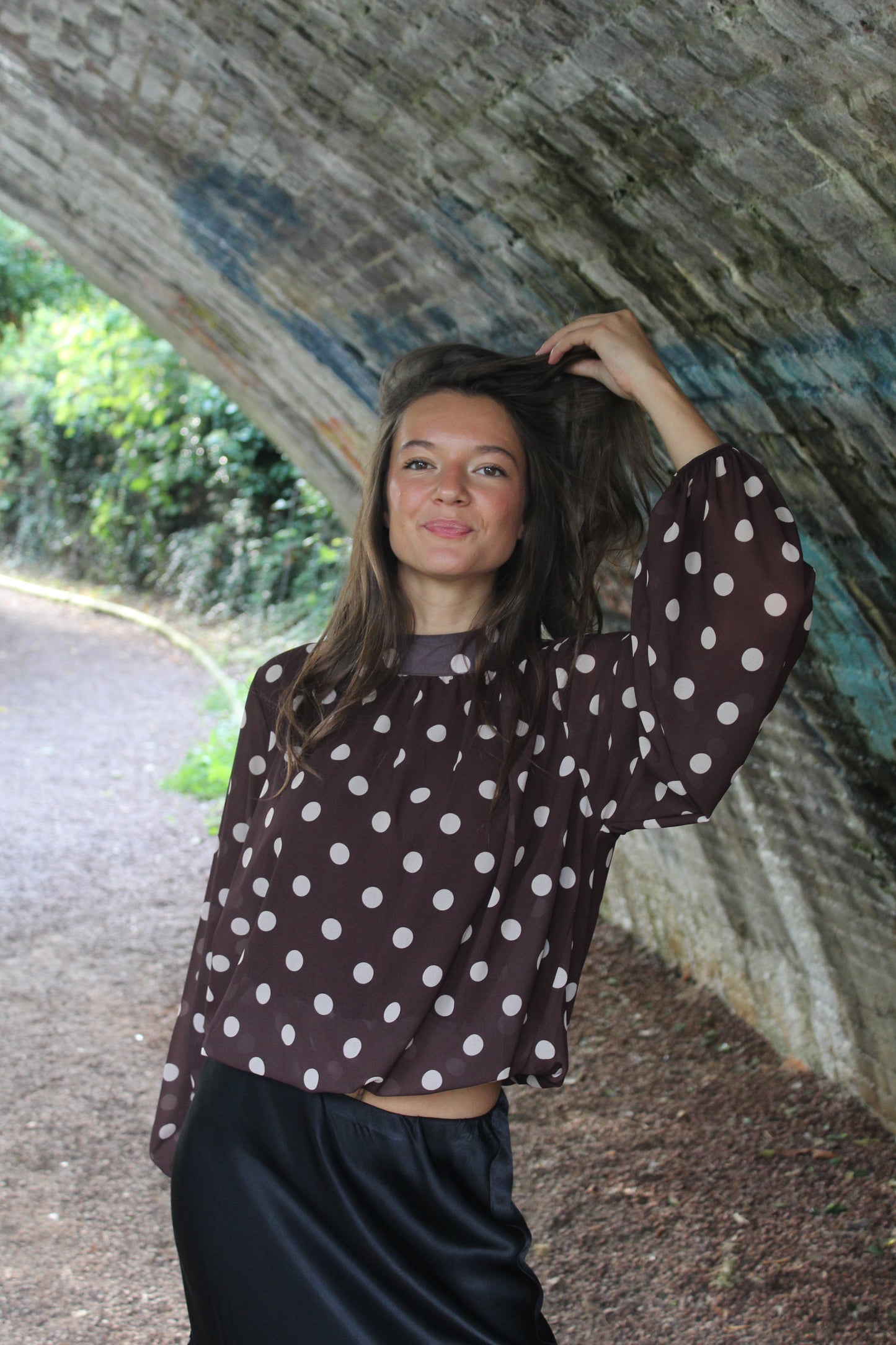 Blouse Analla marron