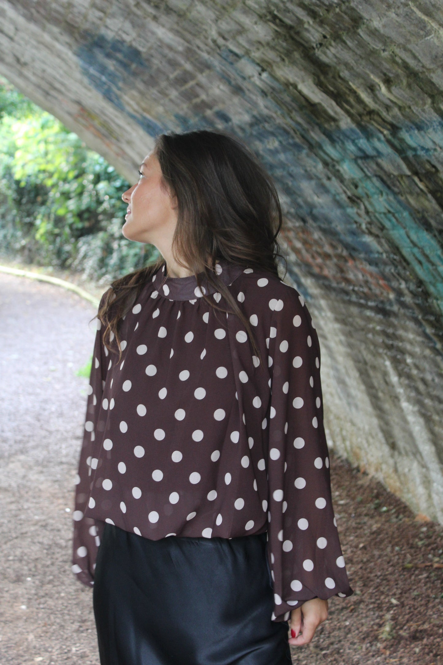 Blouse Analla marron