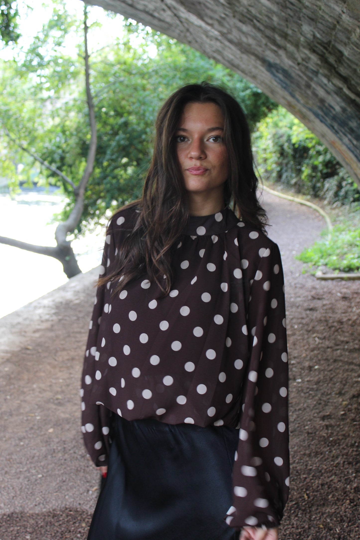 Blouse Analla marron