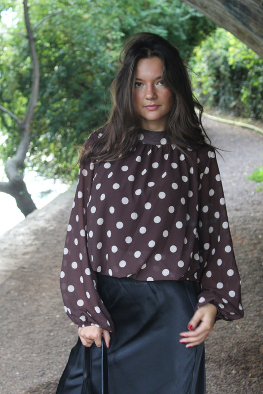 Blouse Analla marron