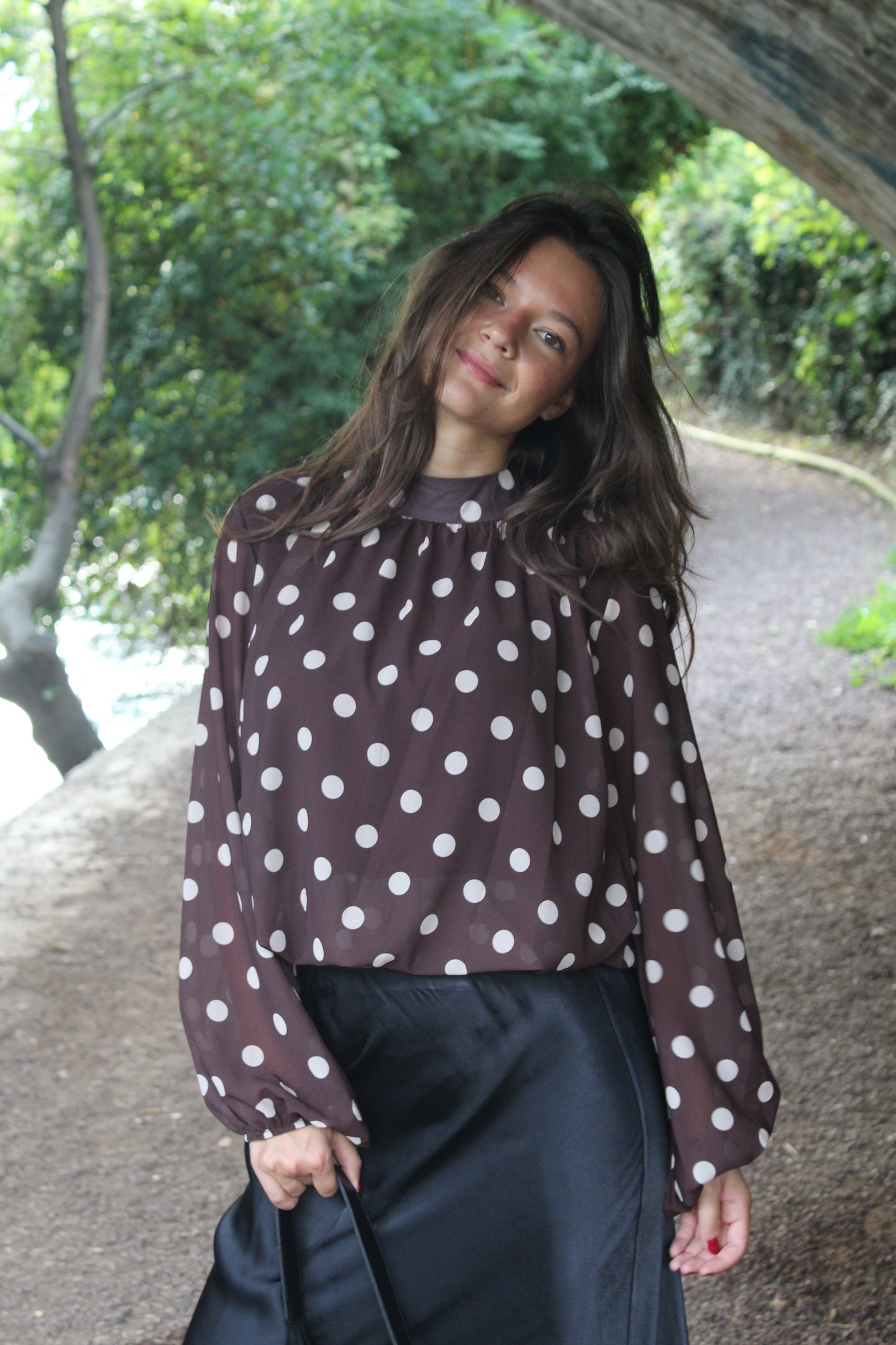 Blouse Analla marron