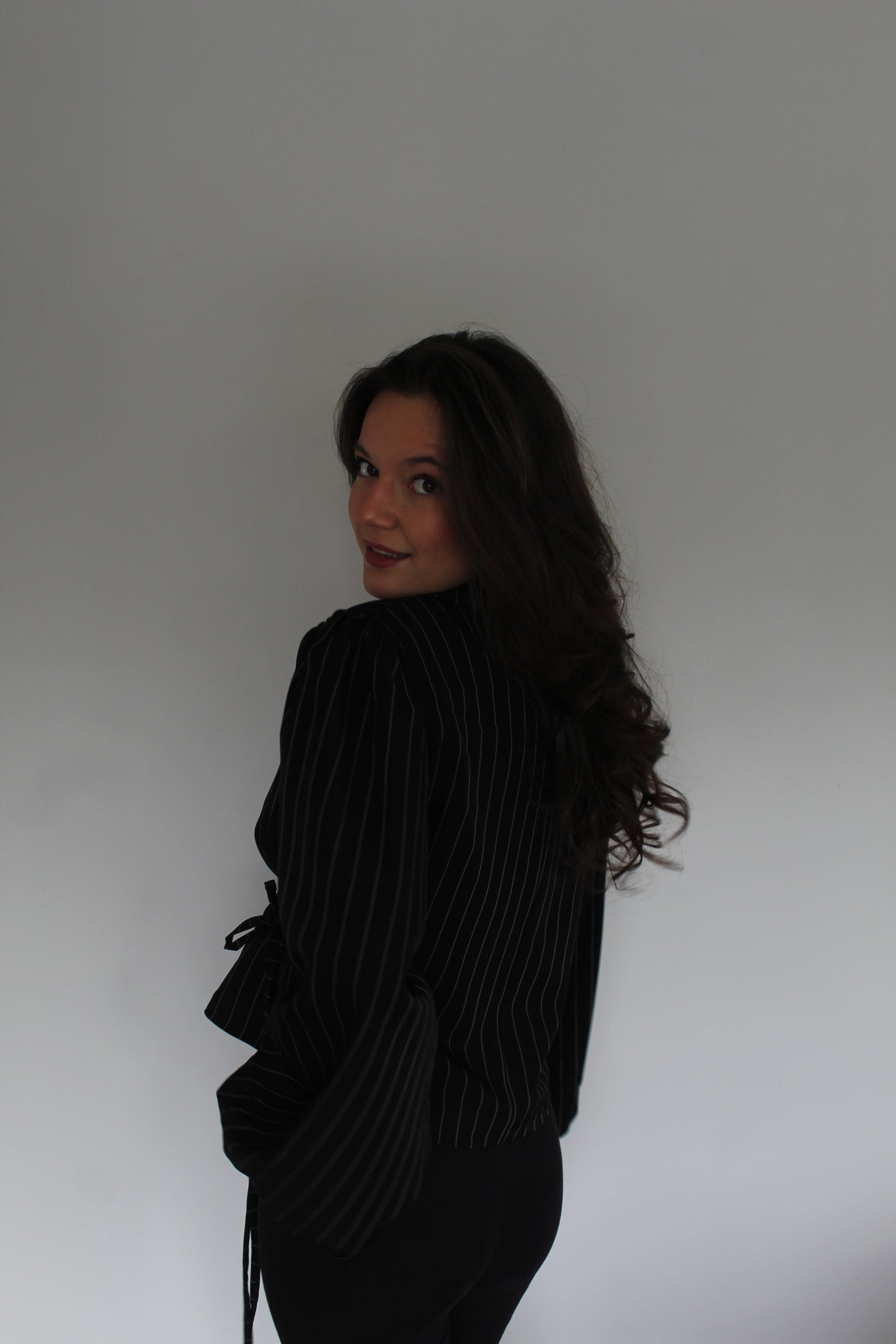 Veste lina manches bouffantes