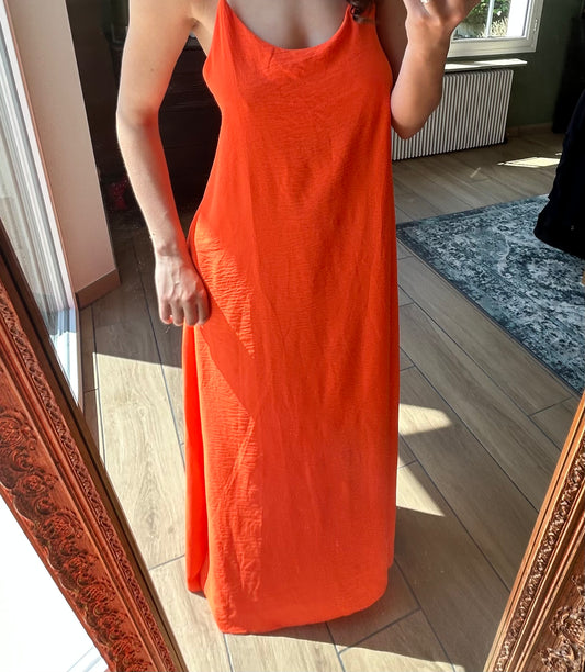 Robe longue orange