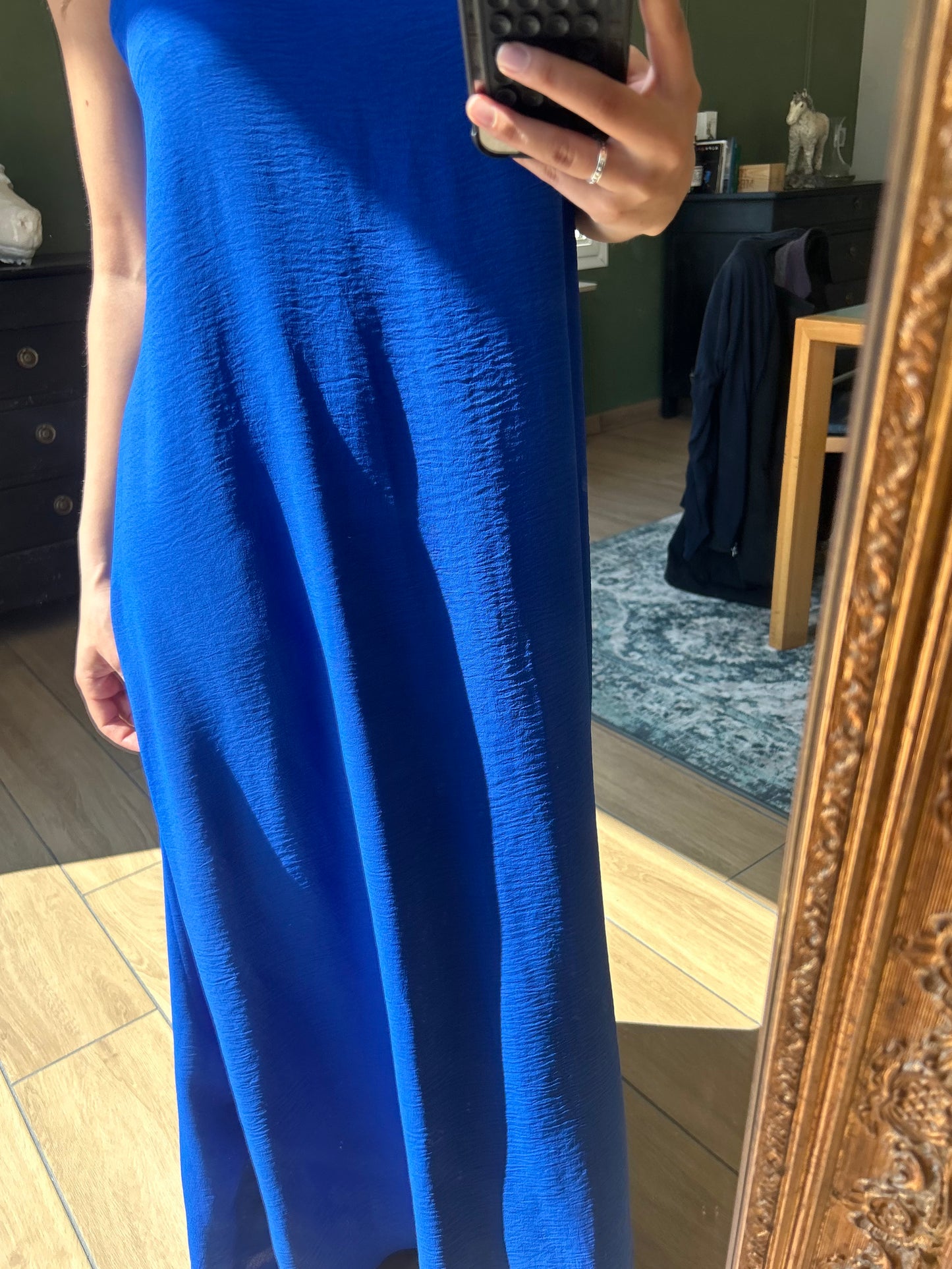Robe longue bleu