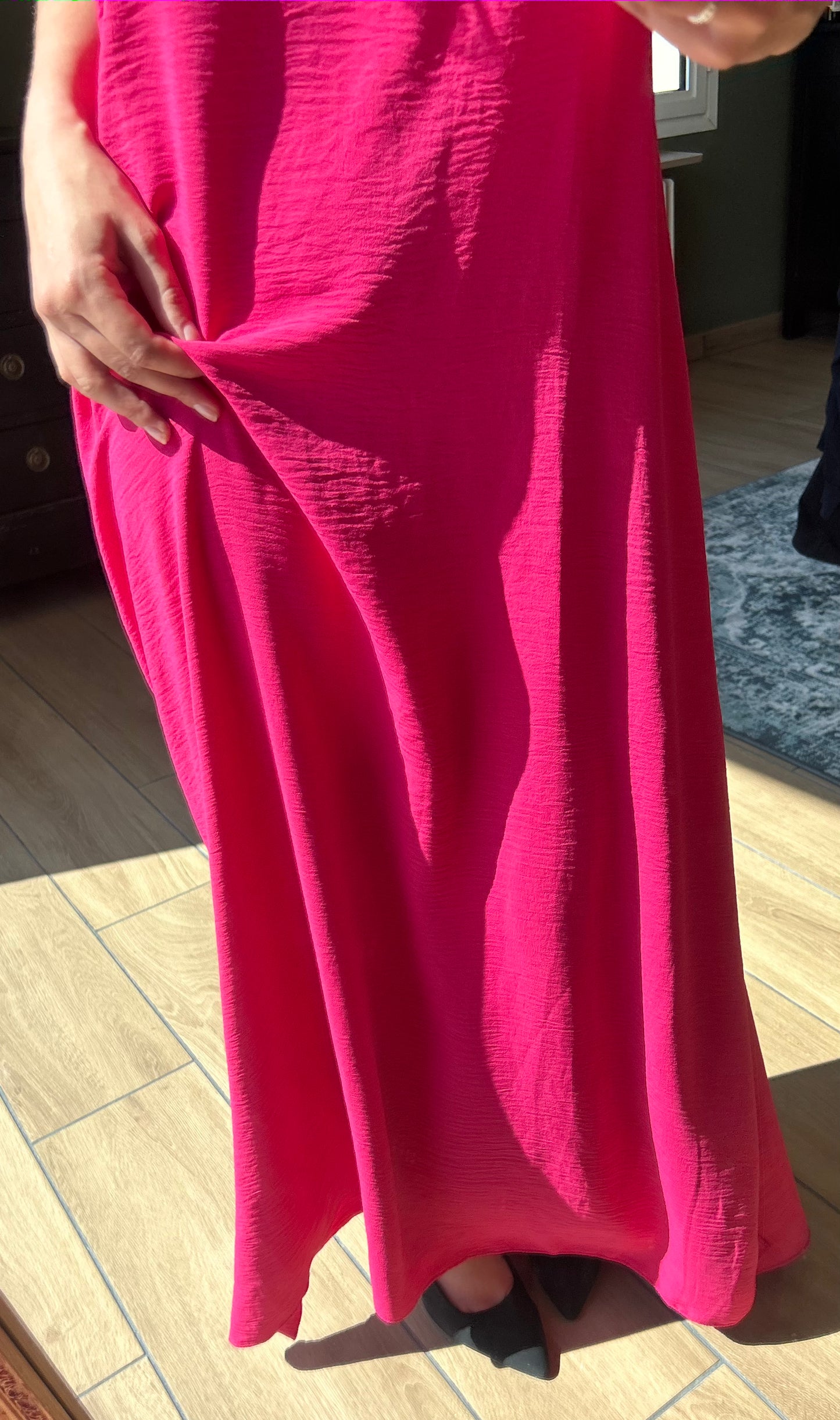 Robe longue fushia