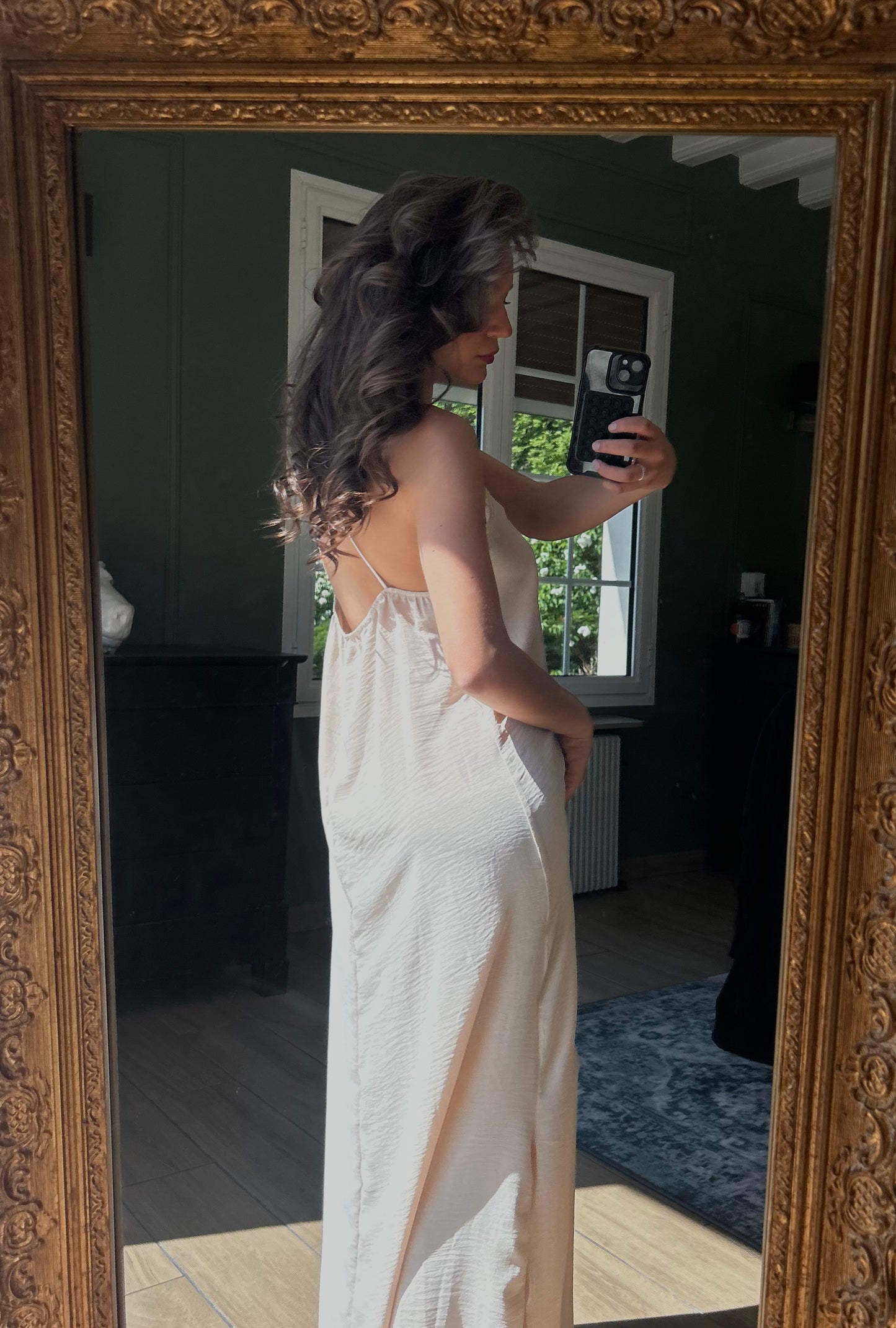 Robe longue beige