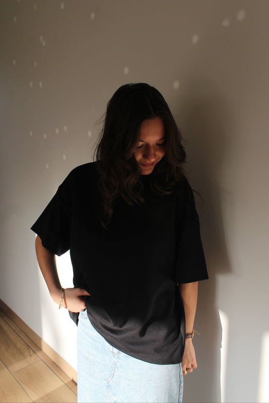 T-shirt noir Marguerite