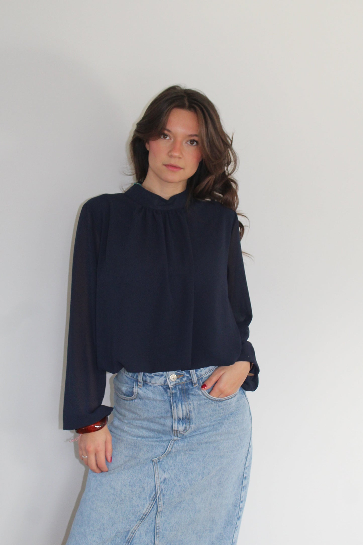 Blouse bleu marine Anielly