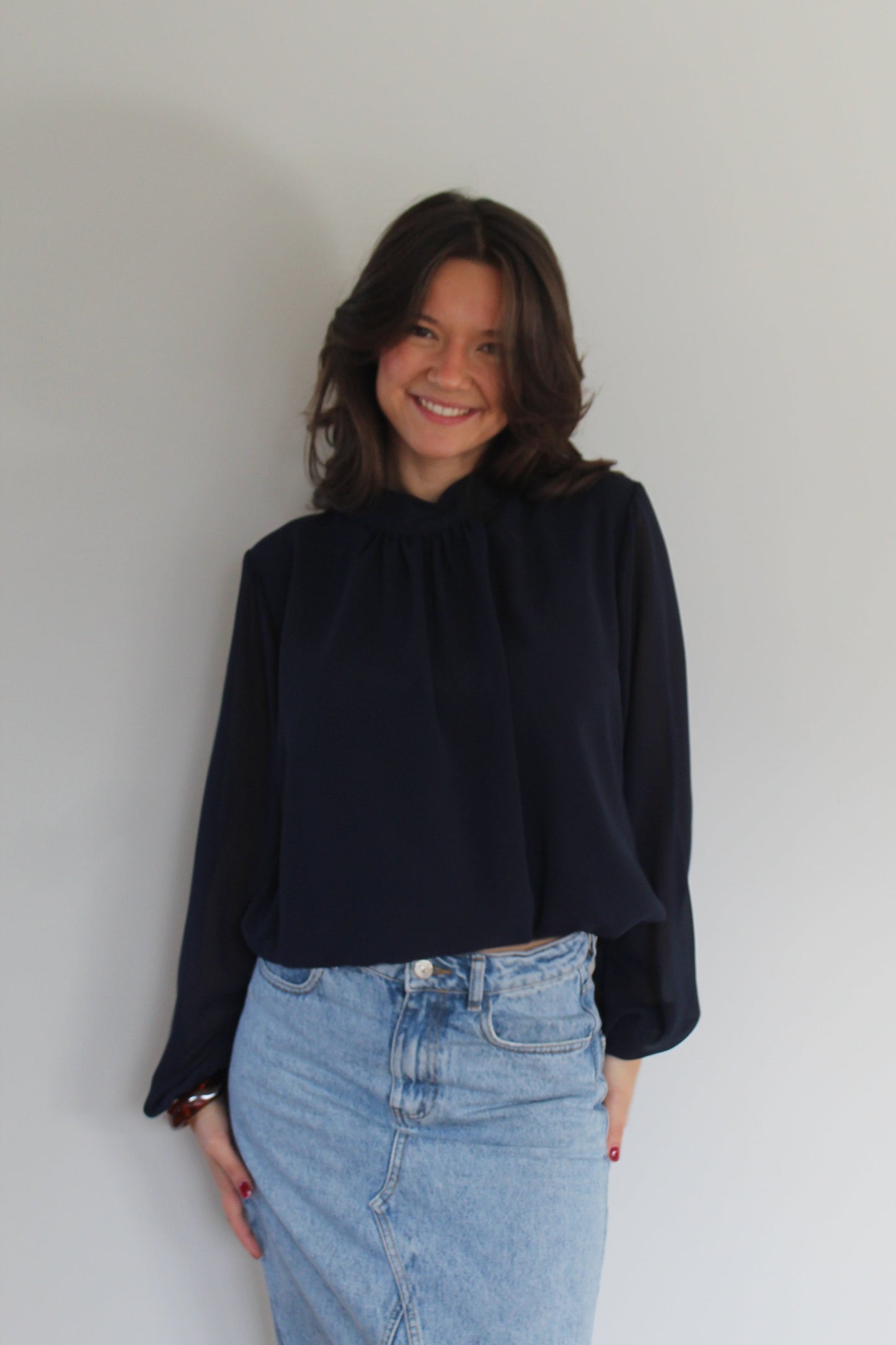 Blouse bleu marine Anielly