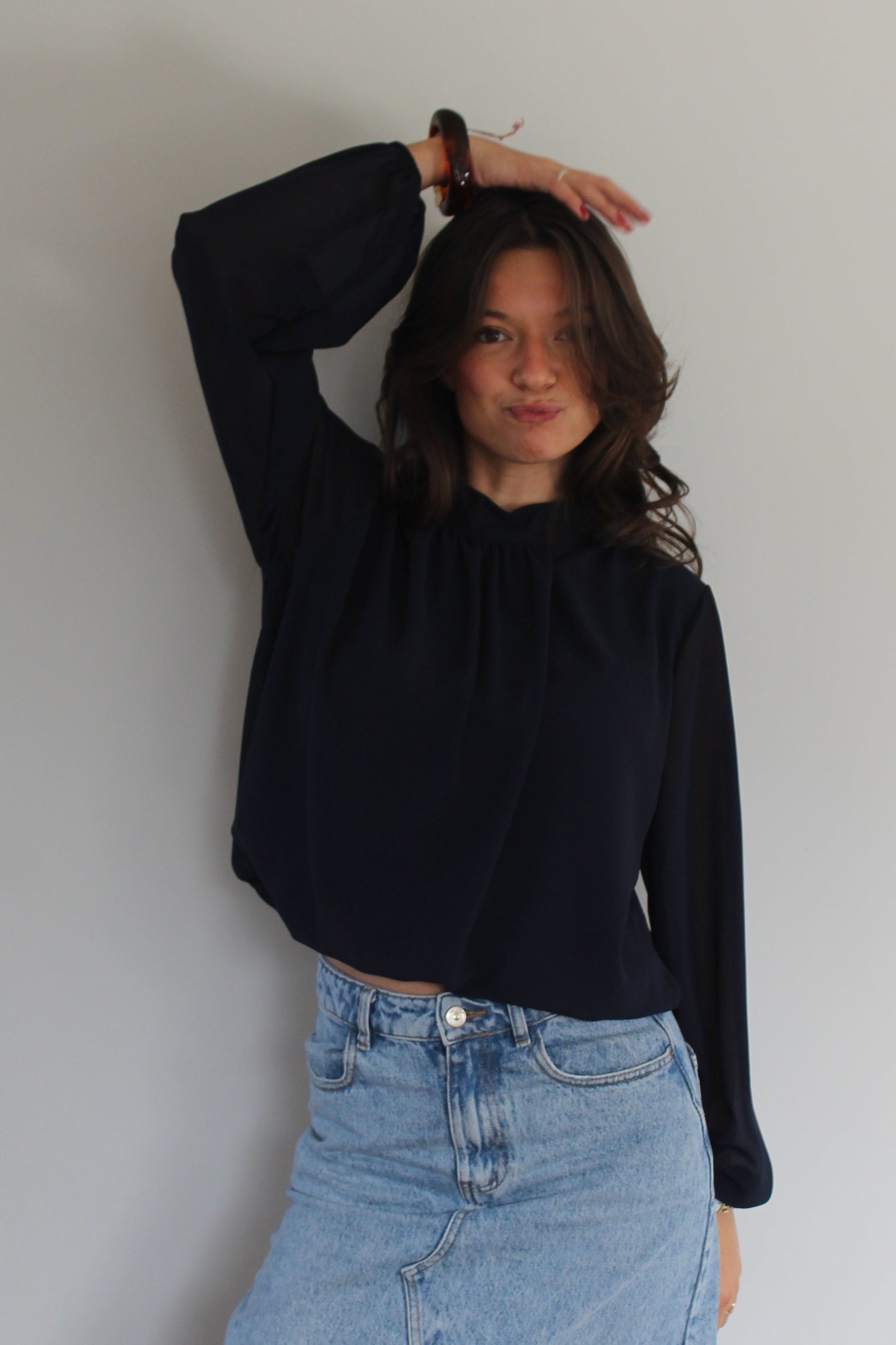 Blouse bleu marine Anielly