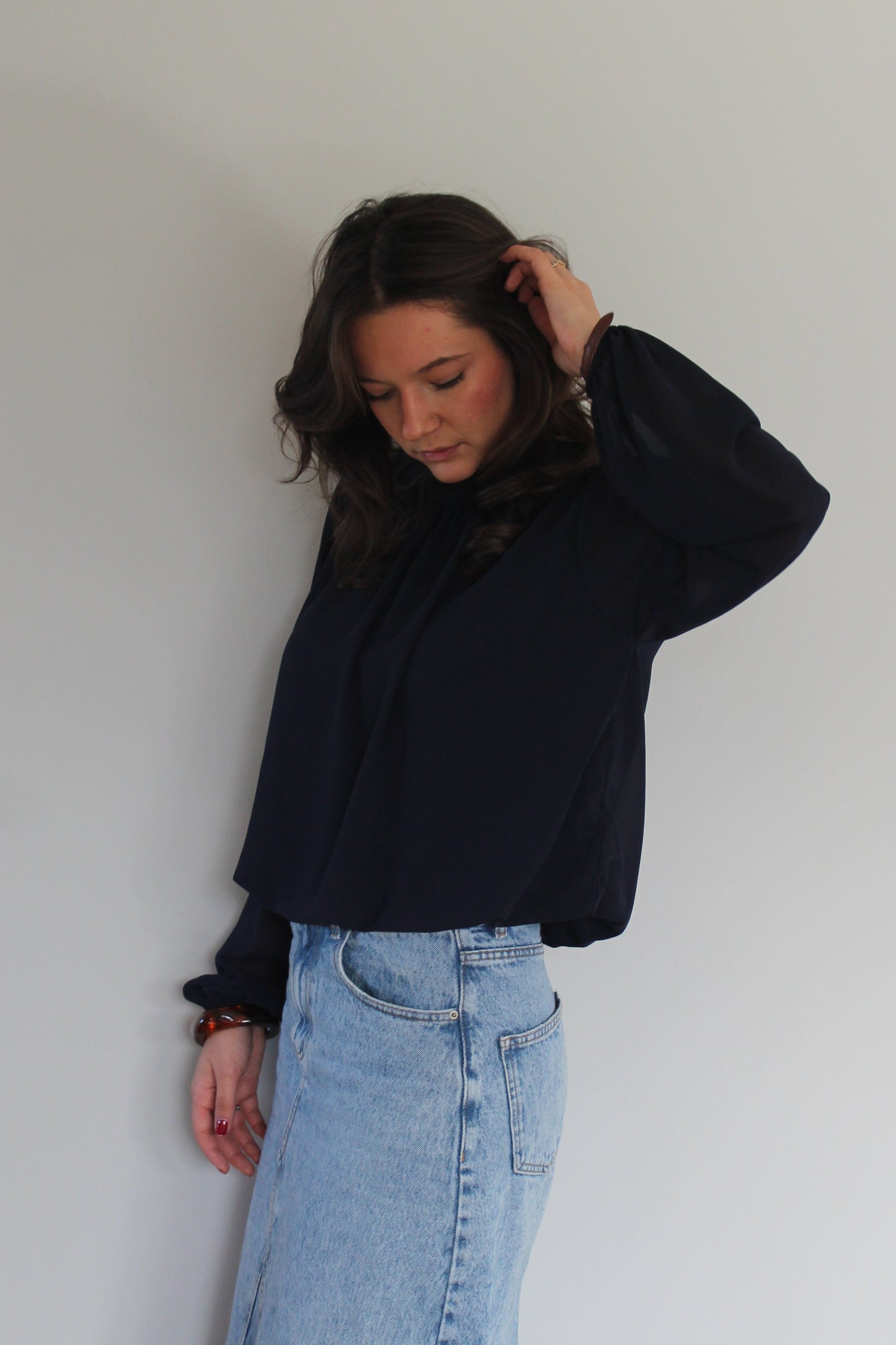 Blouse bleu marine Anielly