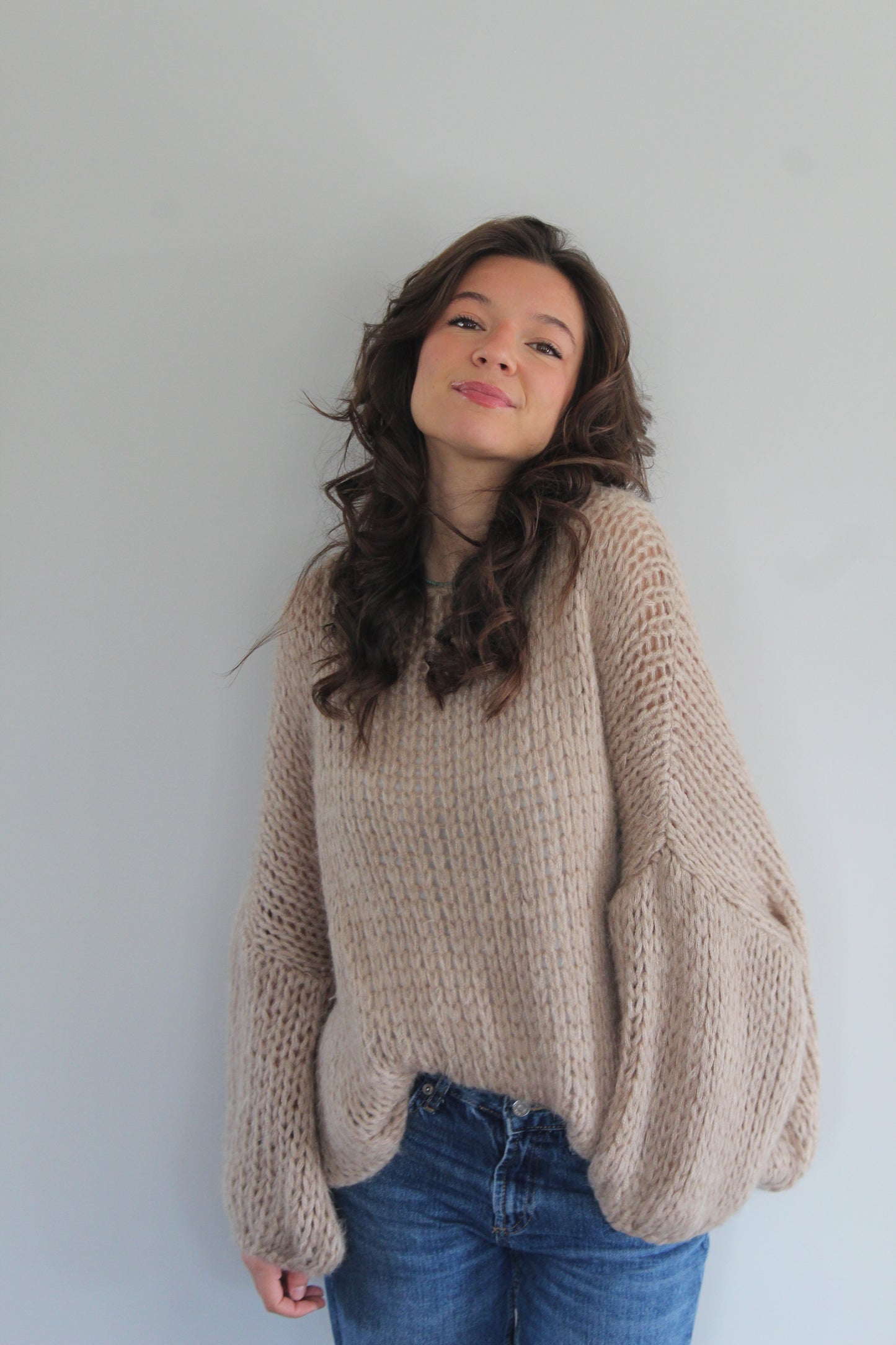 Pull beige Alba