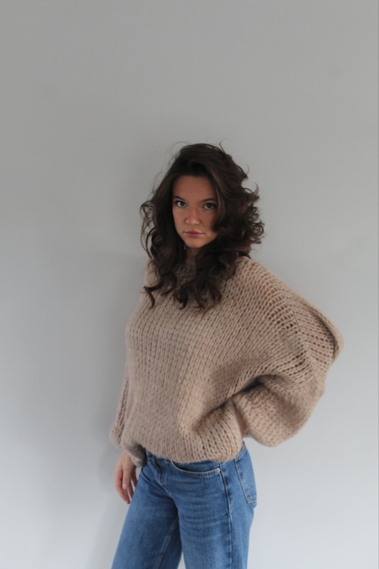 Pull beige Alba