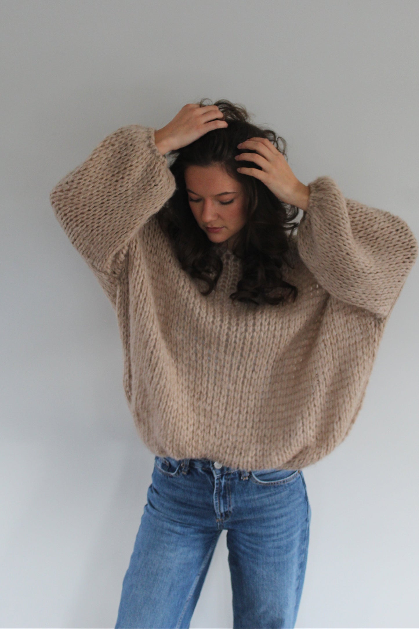 Pull beige Alba