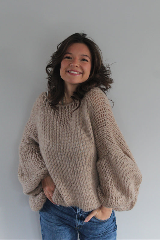 Pull beige Alba