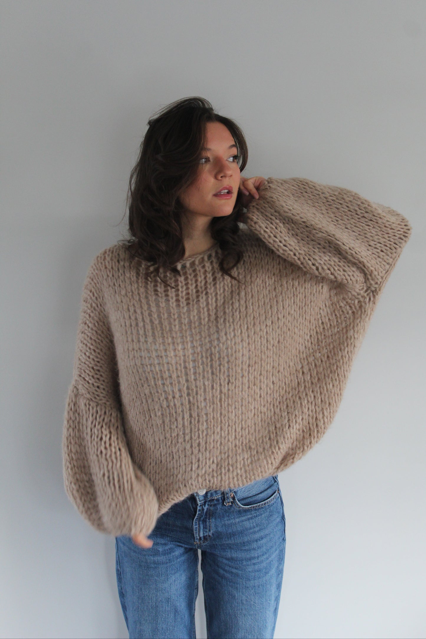Pull beige Alba