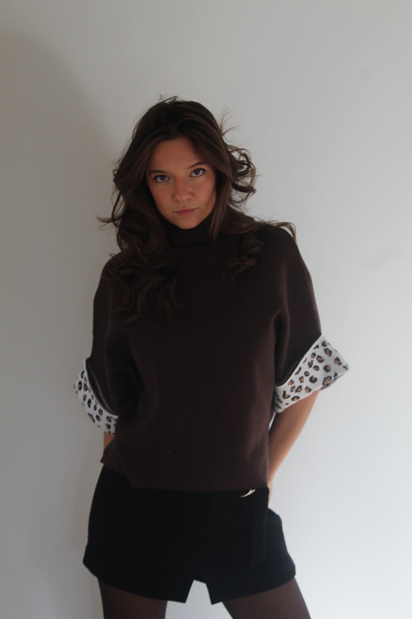 Pull marron Maud