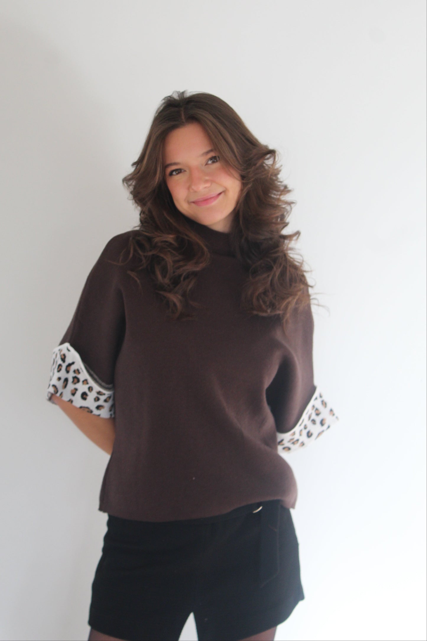 Pull marron Maud