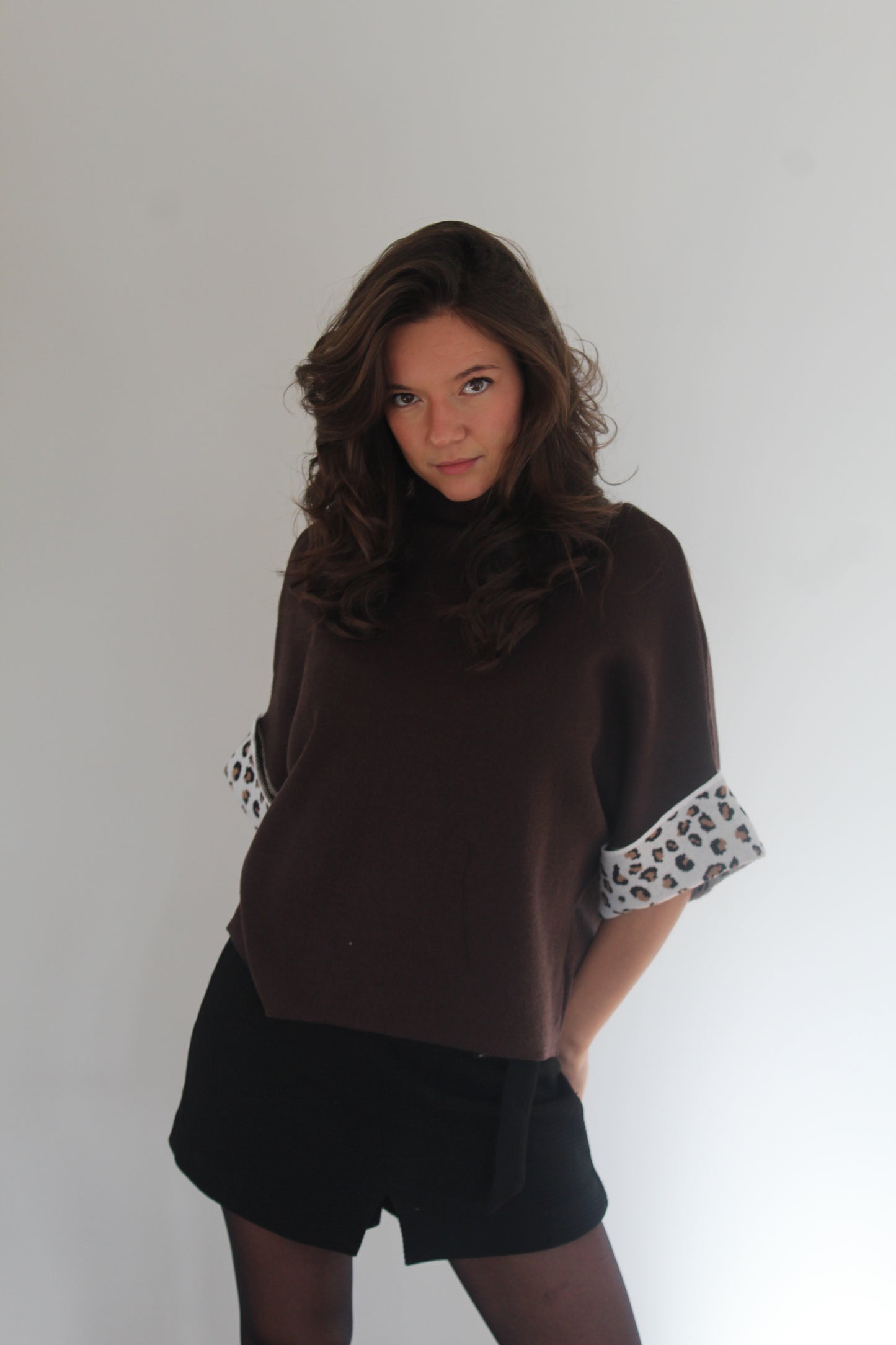 Pull marron Maud