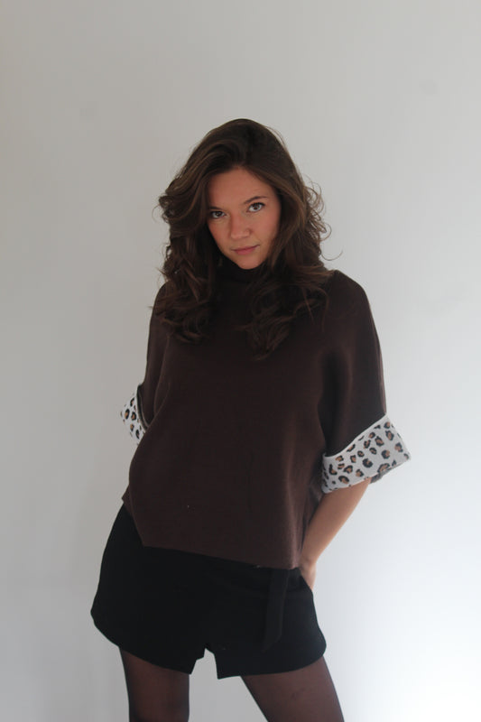 Pull marron Maud