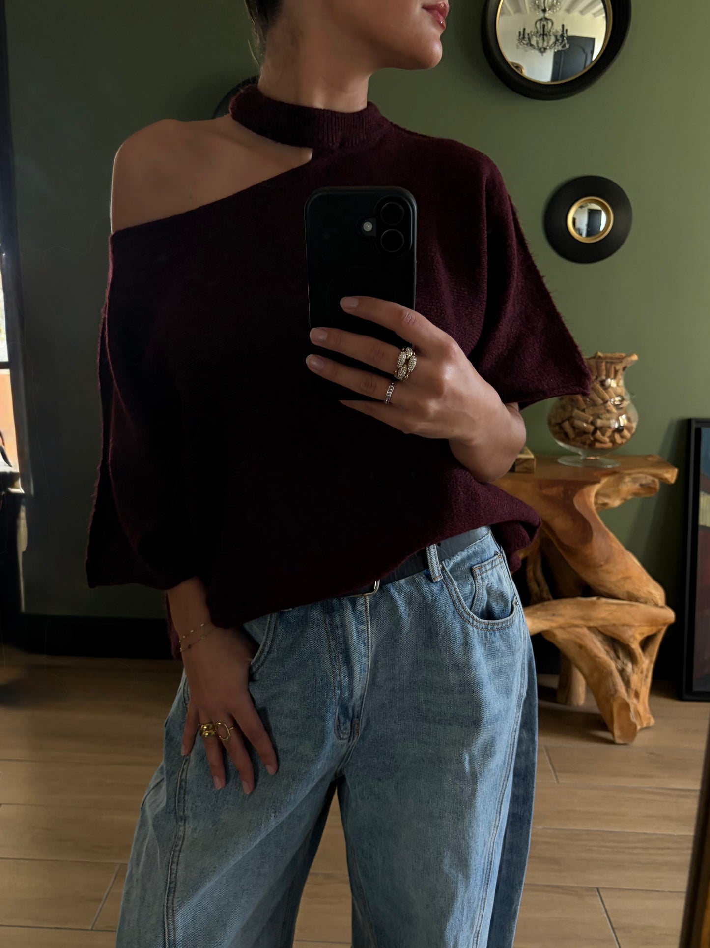 Pull bordeaux Sarah