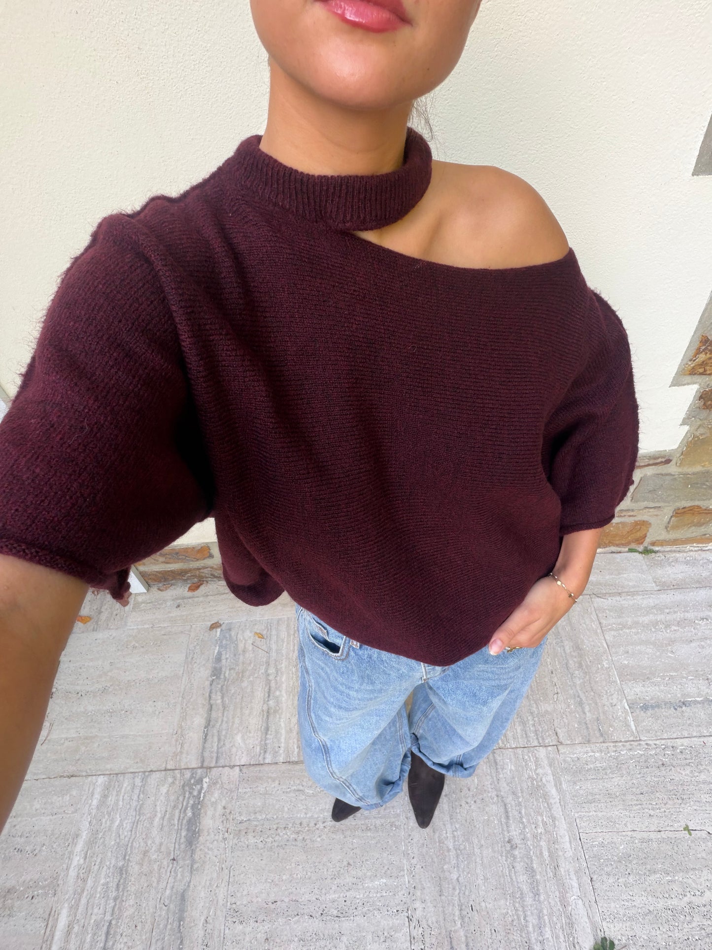 Pull bordeaux Sarah